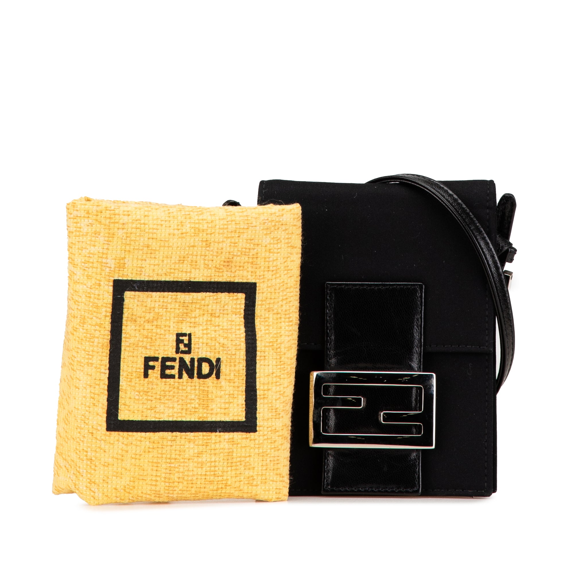 Luxclusif | Fendi | Pre-Owned Mini Nylon FF Lock Crossbody | Black