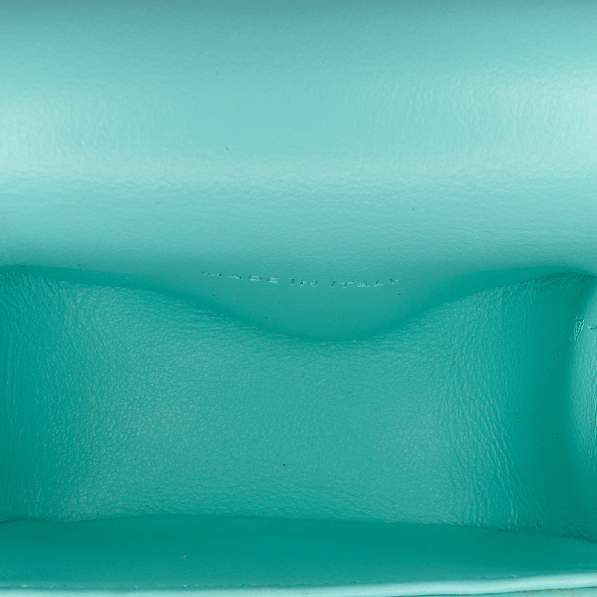 Celine | Pre-Owned Leather Triomphe AirPods Case with Strap - II | Blue/Turquoise