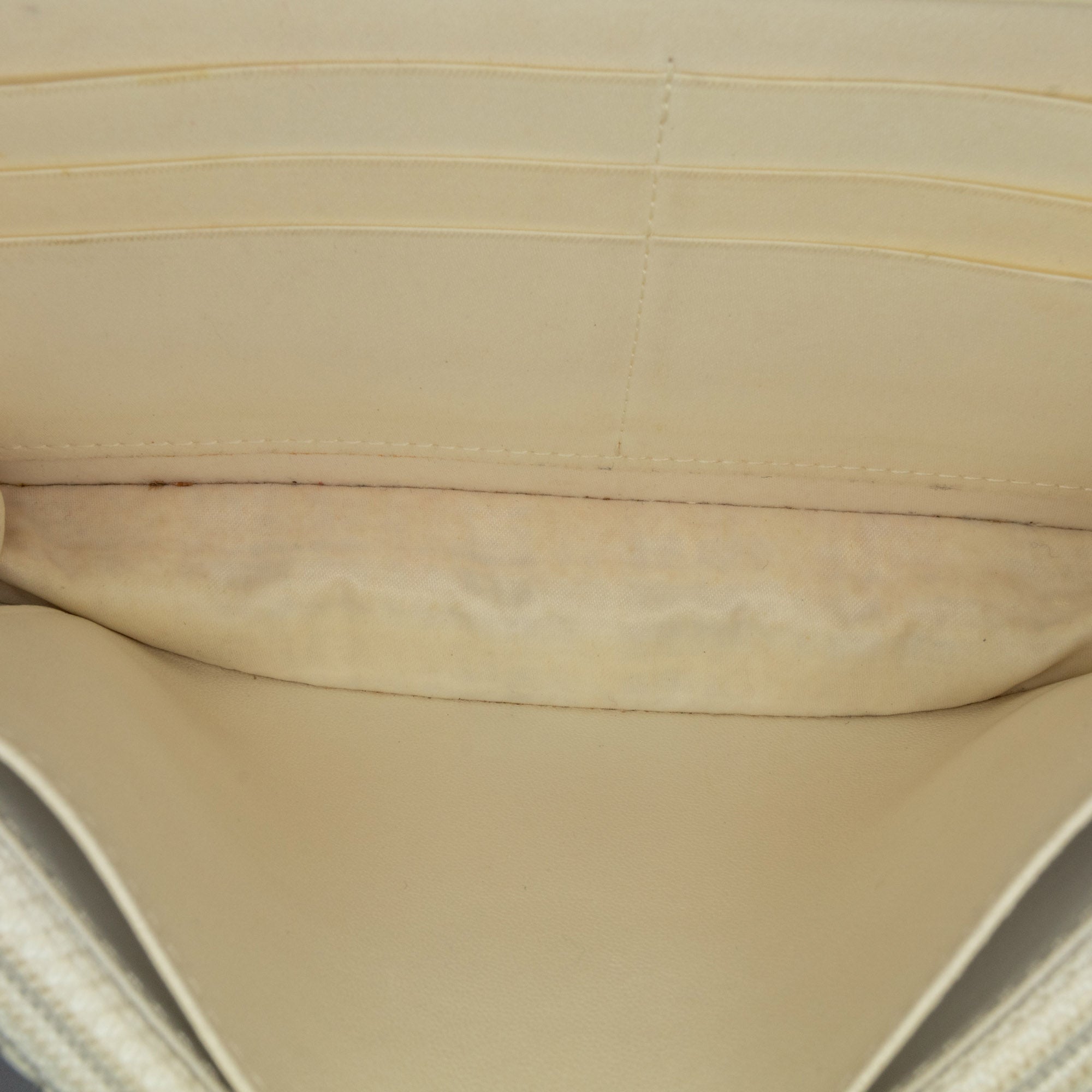 Chanel | Pre-Owned CC Coated Tweed Wallet On Chain - I | Brown/Beige