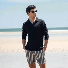Mens | Elliot Featherlight Long Sleeve Polo | Black