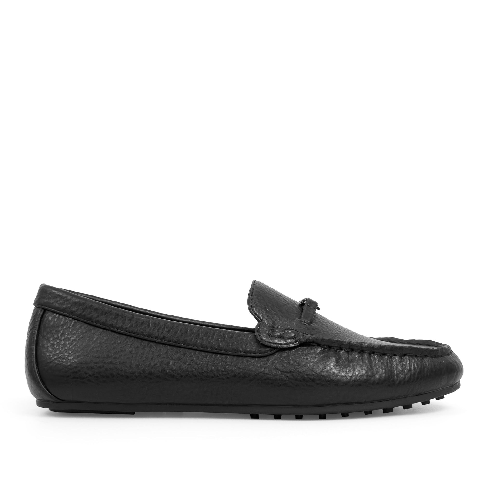 Drita Casual Loafer | Black Faux Tumbled