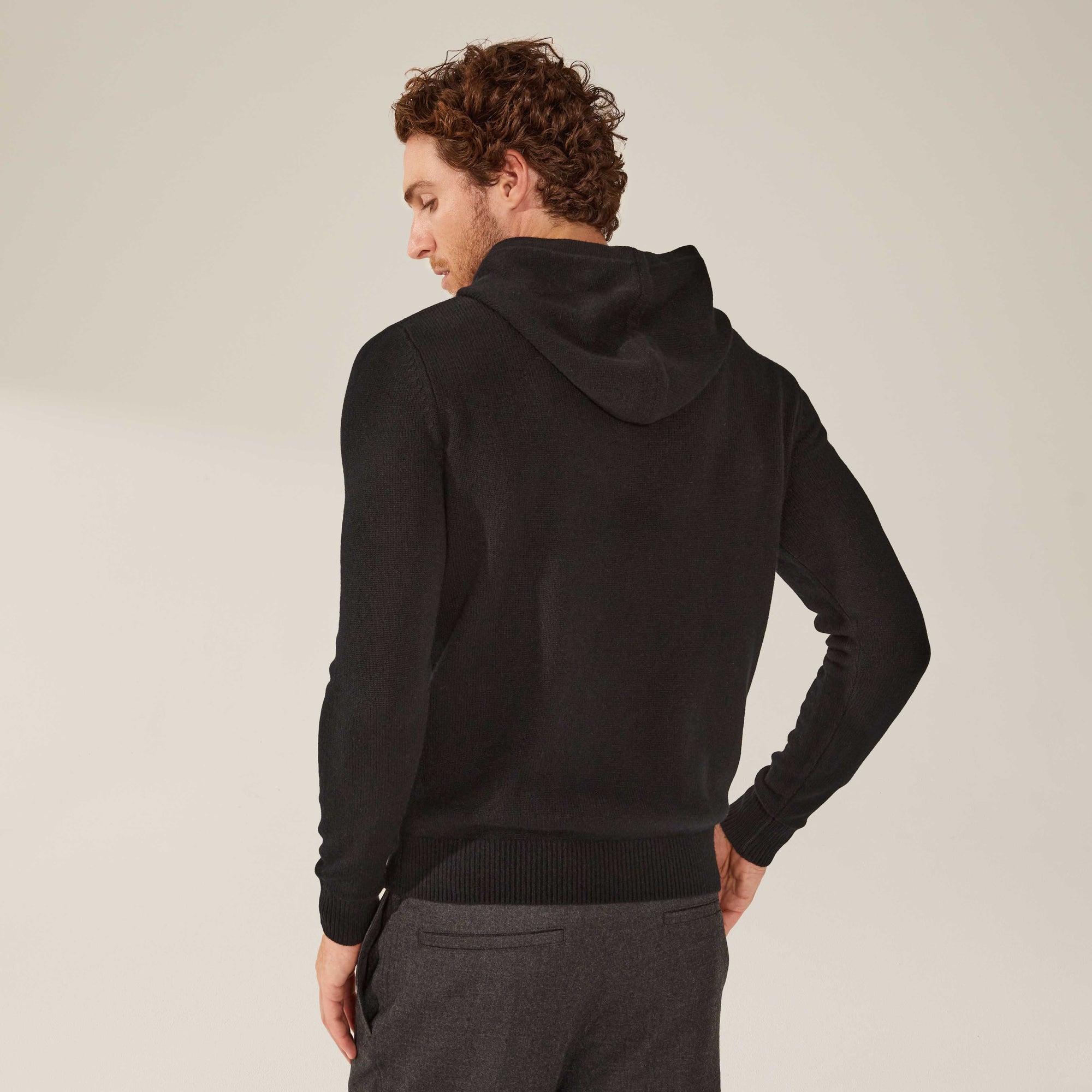 Mens | Jasper Cashmere Hoodie | Black