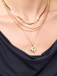 14K Gold Plated Sterling Silver Initial Pendant Necklaces For Women Ana Luisa Bubble Letter Necklace