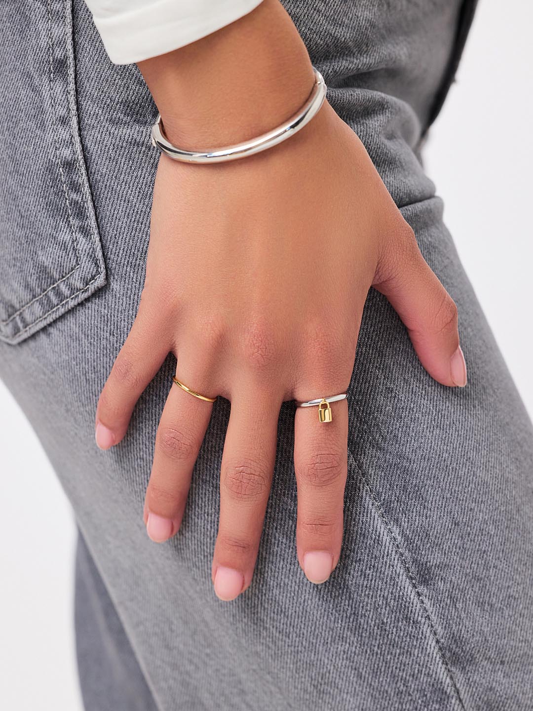 Mixed Metal Jewelry - Colter | 14K Gold on Brass/Rhodium on Brass