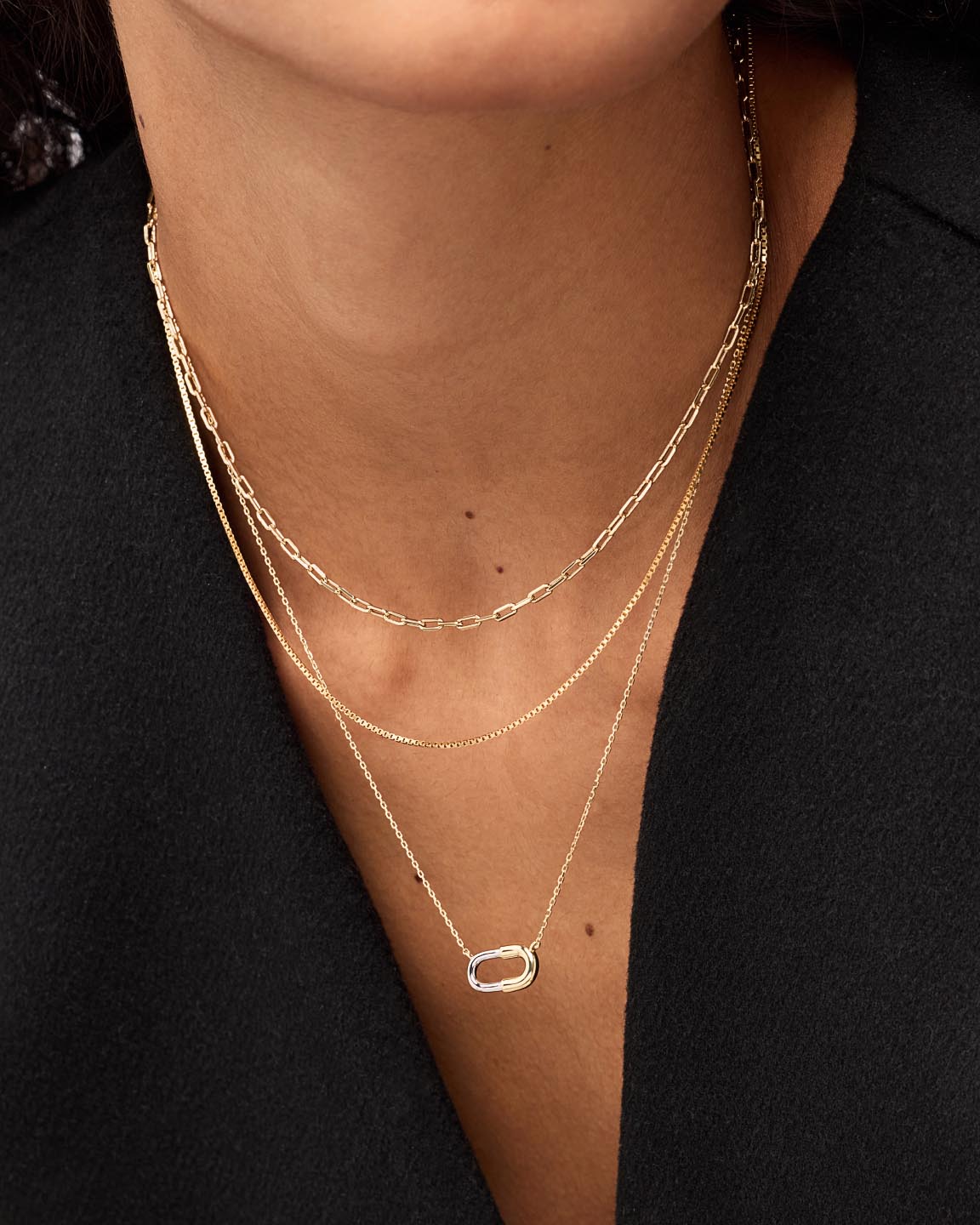 Blake Mini Pendant | 14K Gold on Brass/Rhodium on Brass