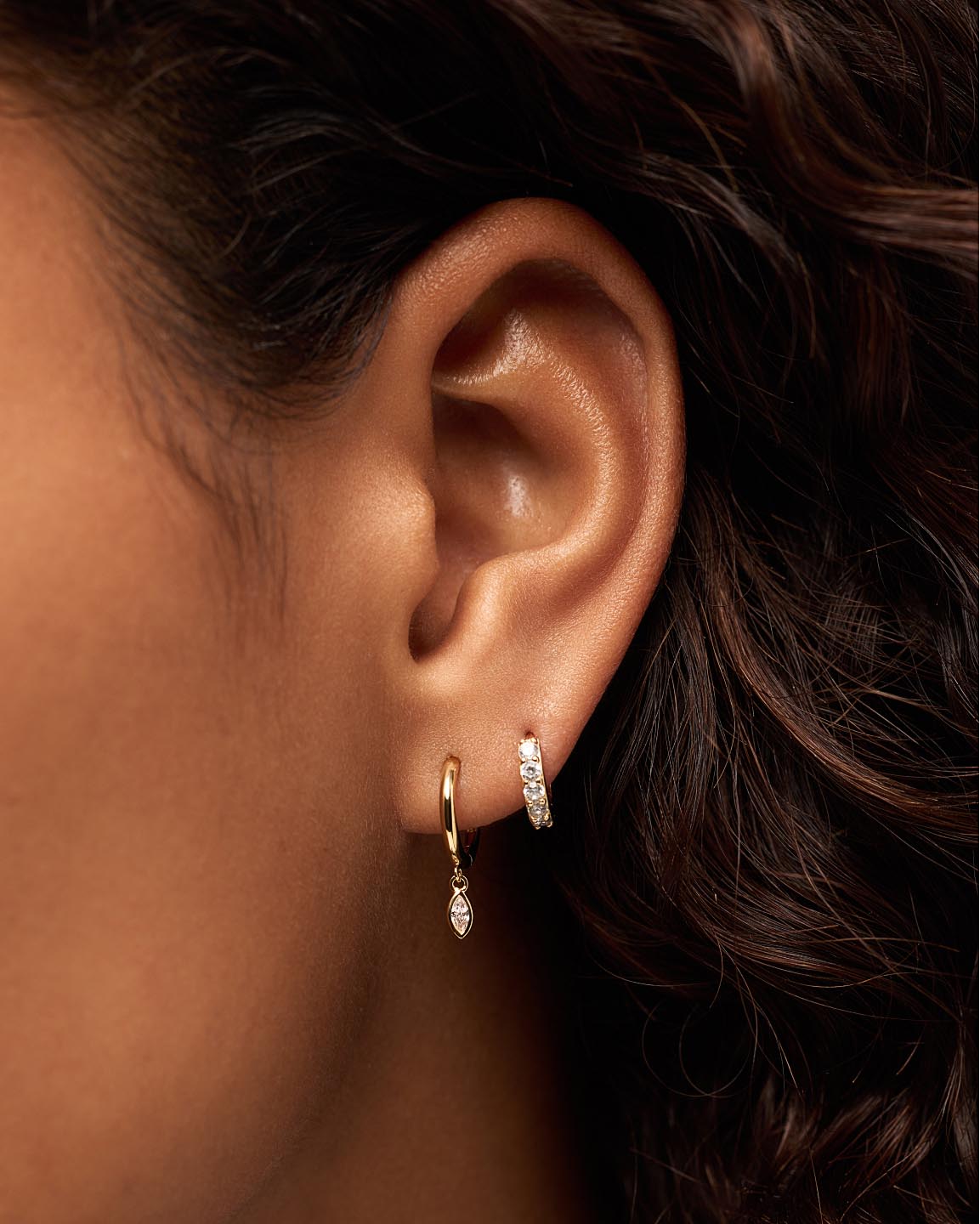 14K Gold On Brass Cubiz Zirconia Drop Earrings Ana Luisa Lacy