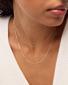 Mini Anchor Chain Necklace | 10K Solid Gold