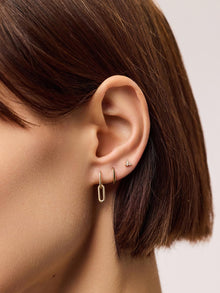 Oval Links Drop Earrings | 10K Solid Gold