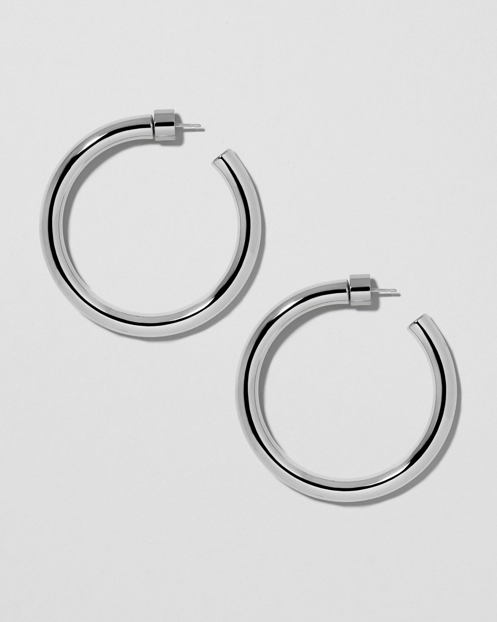 1.5" Natasha Baby Hoops | Silver