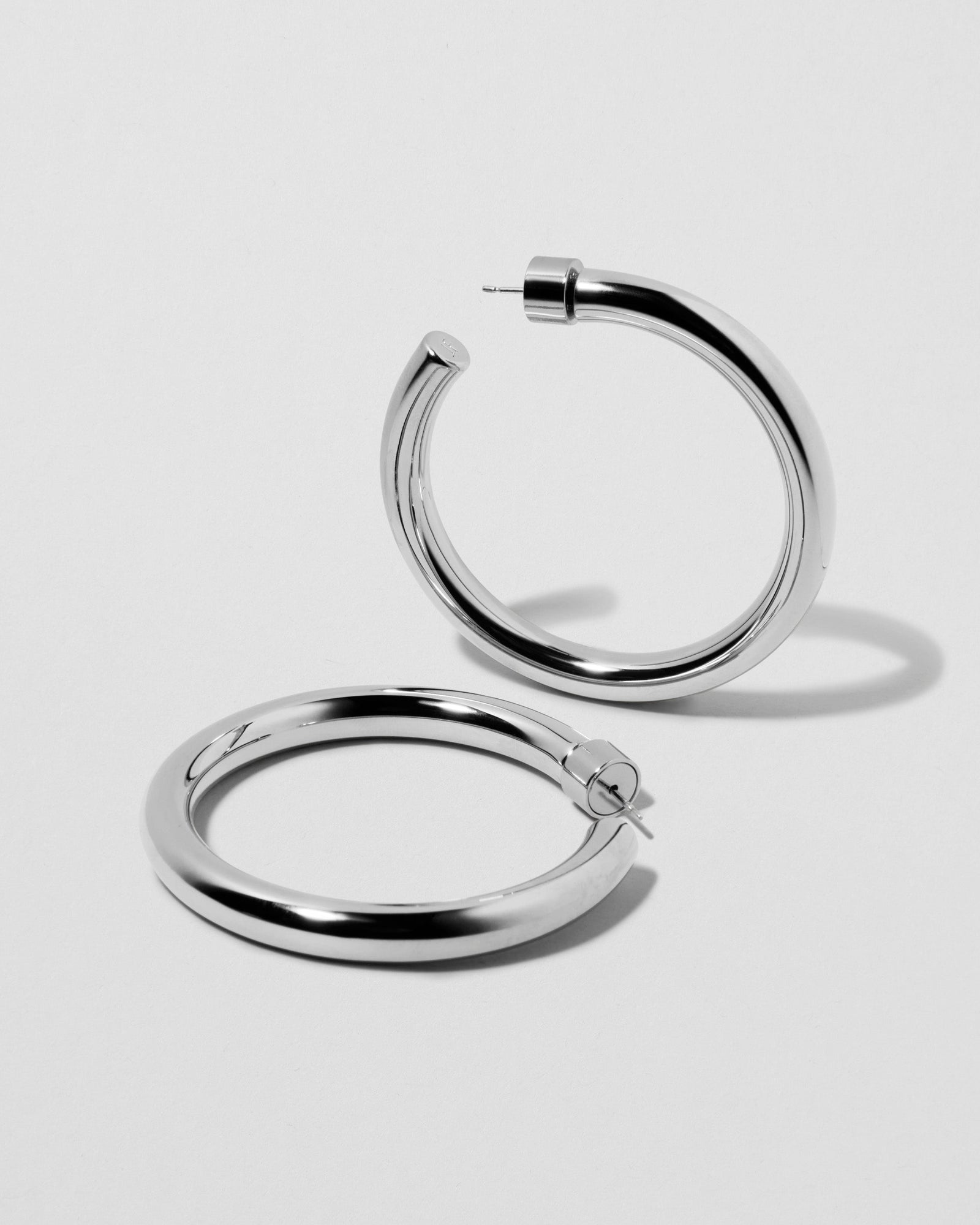 1.5" Natasha Baby Hoops | Silver