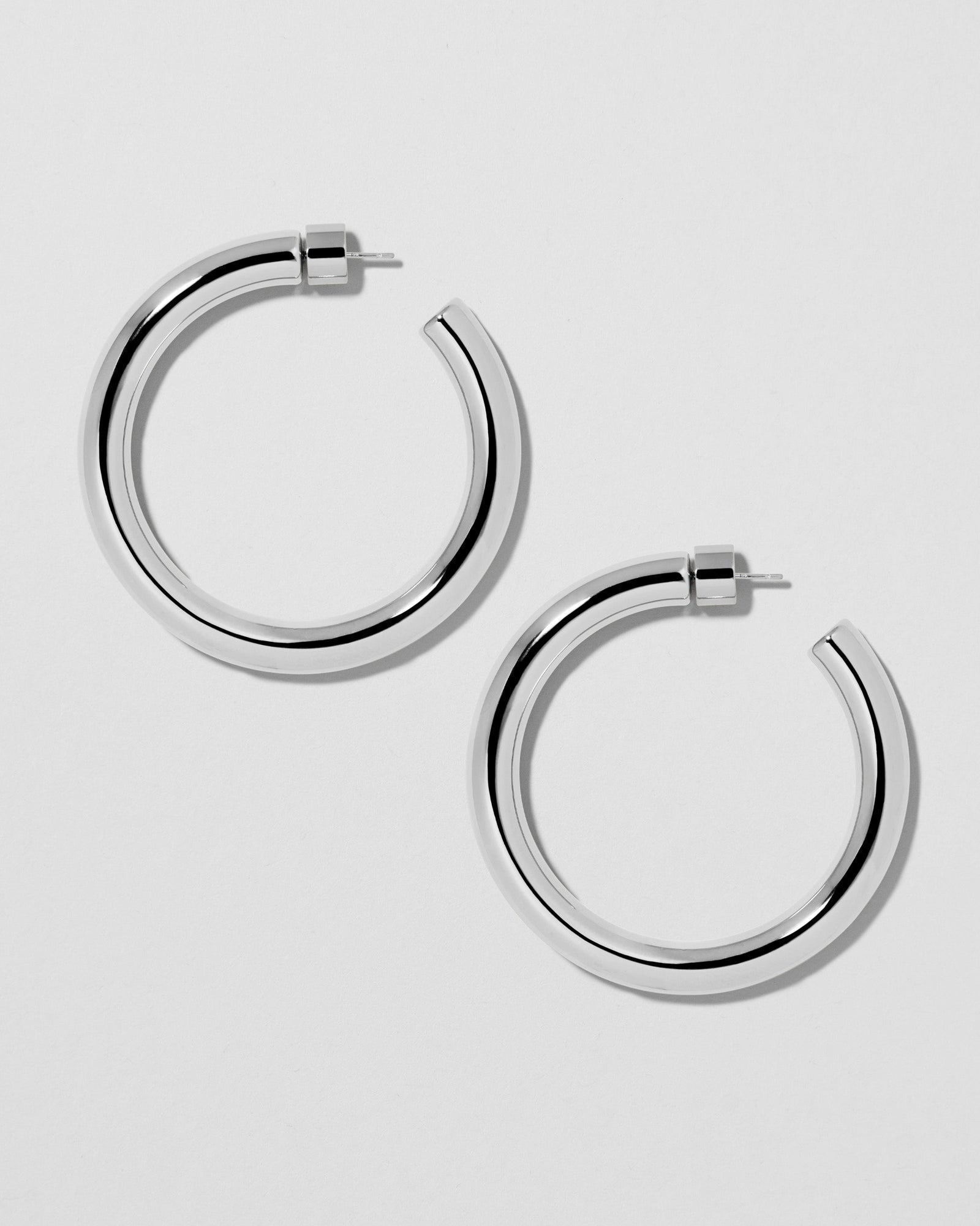 1.5" Samira Baby Hoops | Silver
