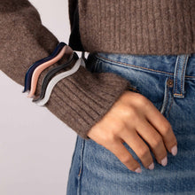 Colored Wavy Resin Bangle Stack Set - Adina's Jewels