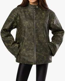 Vintage Patina Jacket | Black/Dark Green