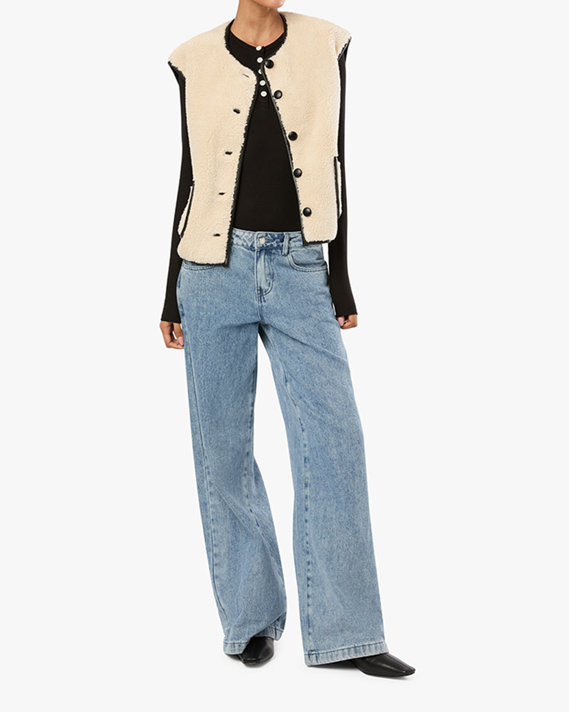 Reversible Vest | Ivory/Black