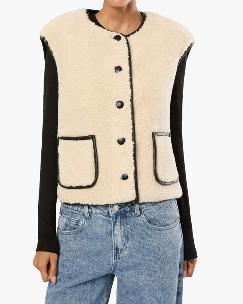 Reversible Vest | Ivory/Black