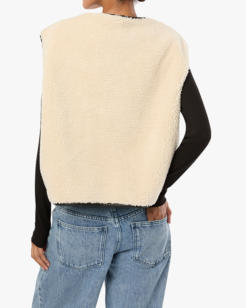 Reversible Vest | Ivory/Black