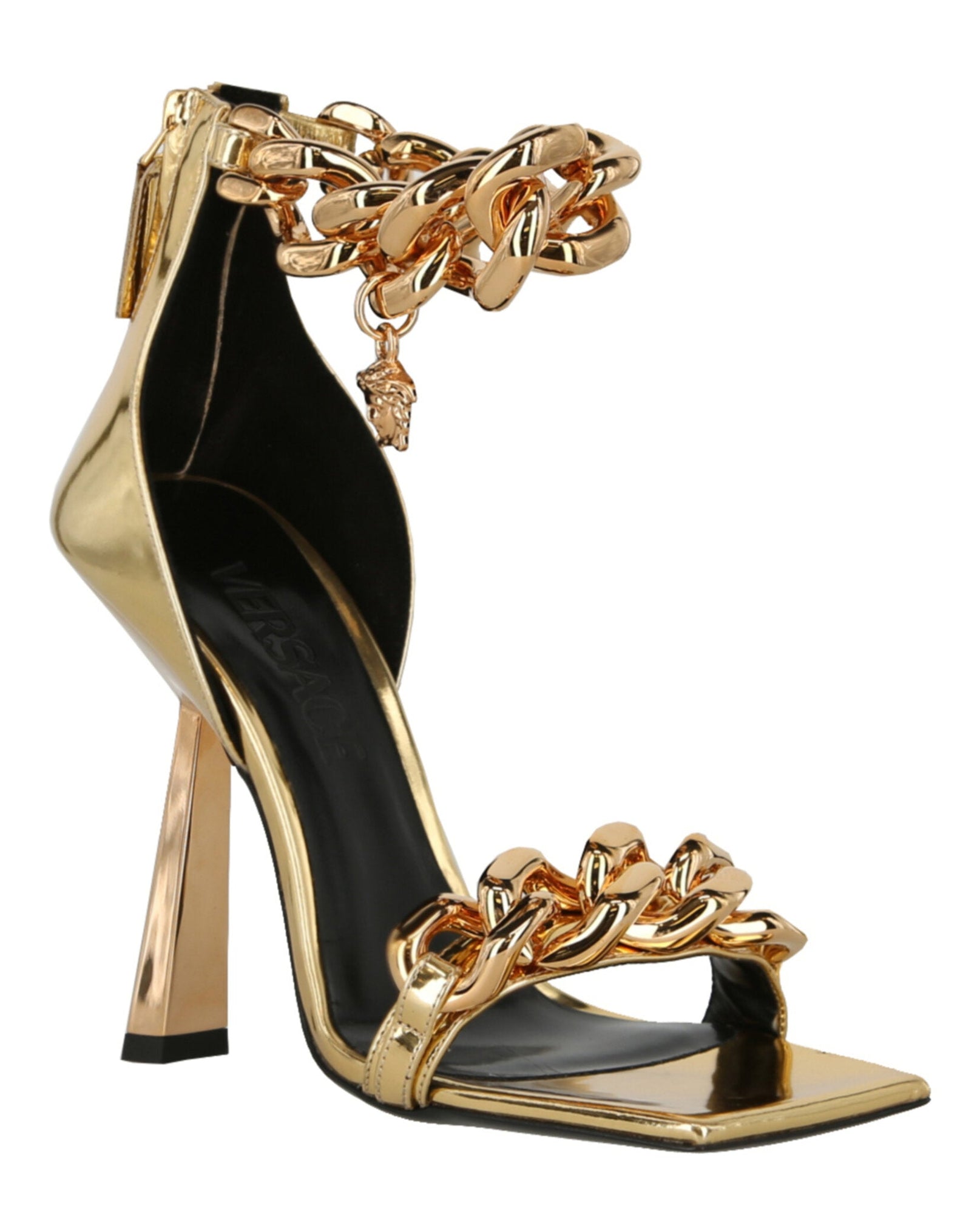 Versace | Medusa Metallic Chain Sandals