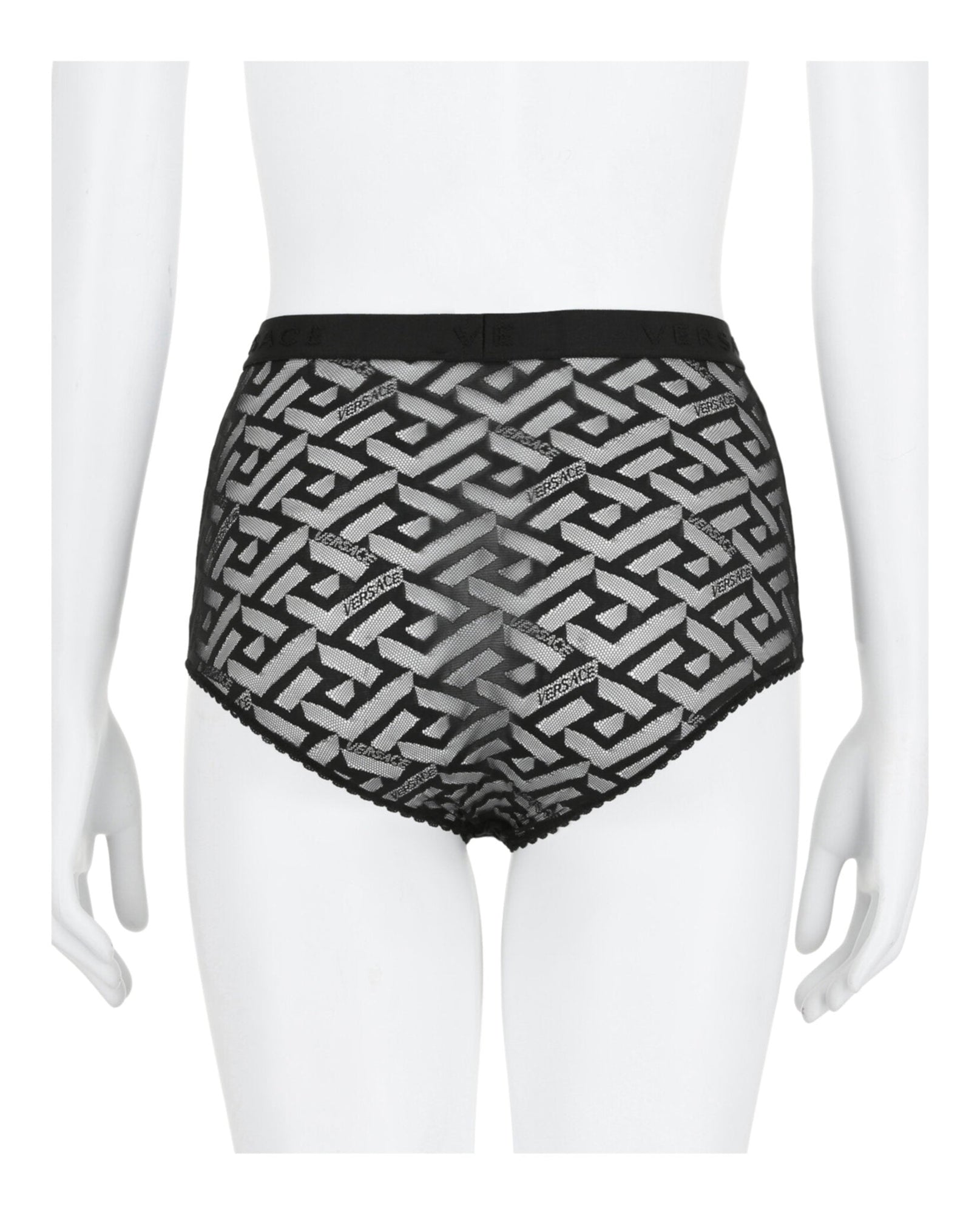 Versace | La Greca-Pattern Tulle Briefs