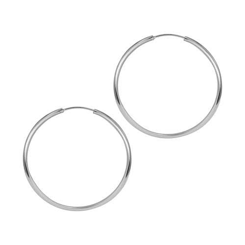 silver large hoop earrings