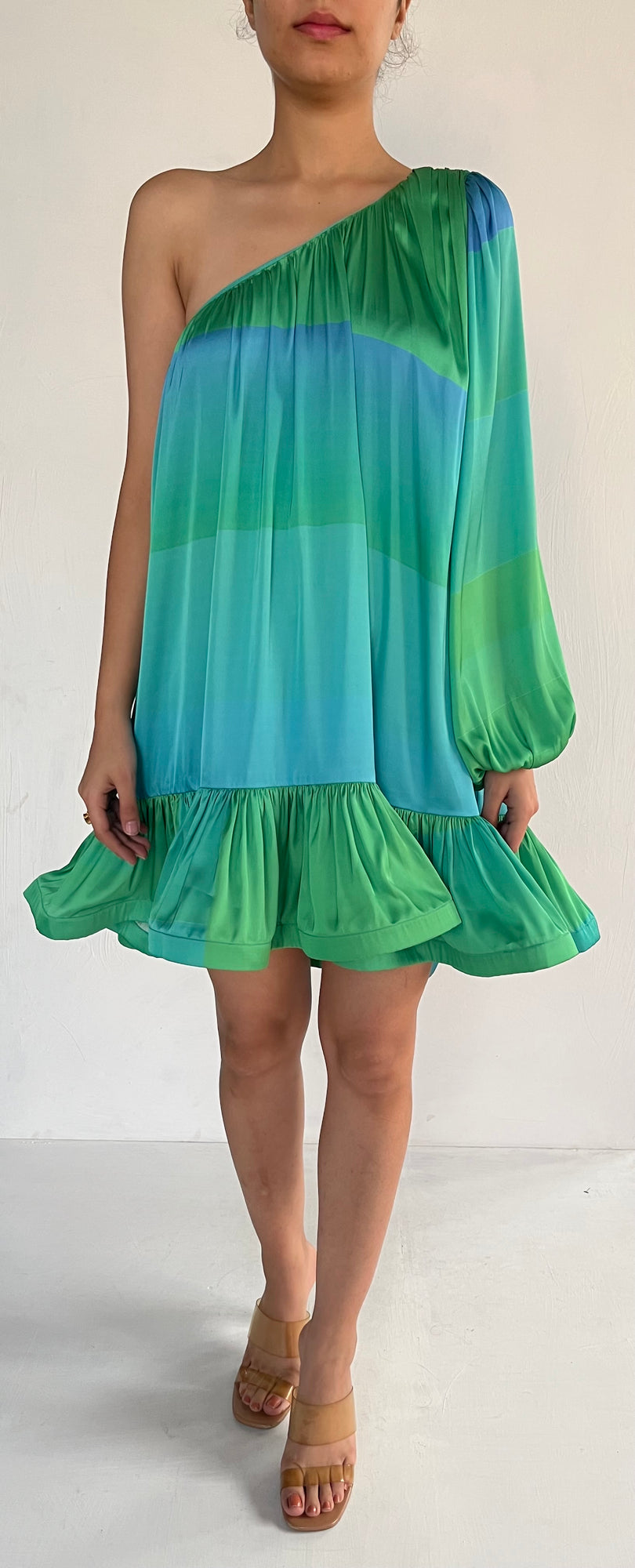 Hemant & Nandita | Short Dress | Green/Blue