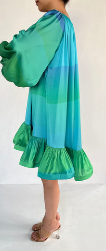 Hemant & Nandita | Short Dress | Green/Blue