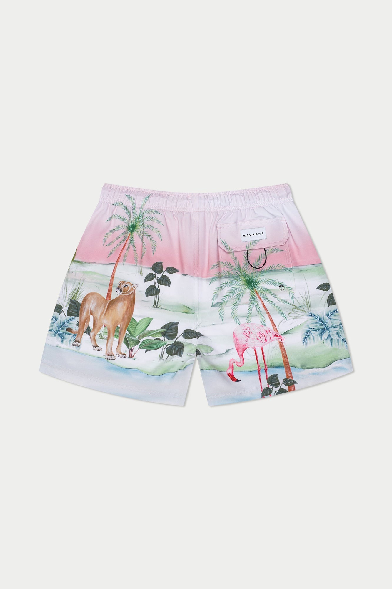 Palm Beach Wallpaper Swim Short | Pink