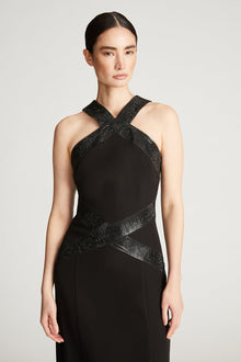 Halston | Joyce Gown In Crepe | Black