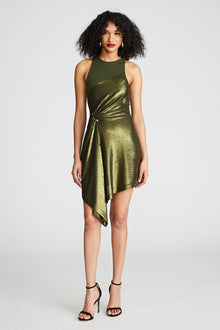 Halston | Ida Dress In Sequin And Jersey | Seaweed