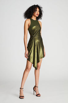 Halston | Ida Dress In Sequin And Jersey | Seaweed