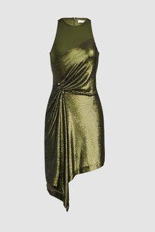 Halston | Ida Dress In Sequin And Jersey | Seaweed