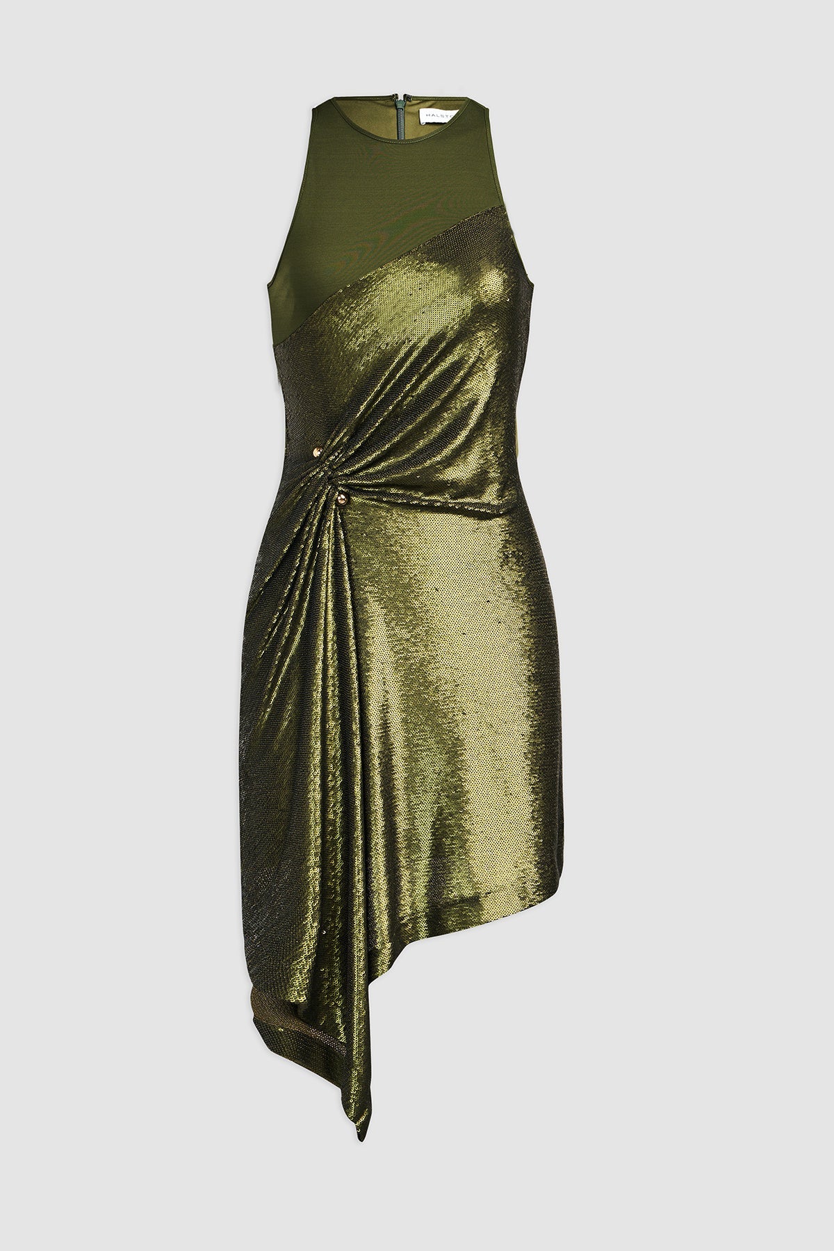 Halston | Ida Dress In Sequin And Jersey | Seaweed