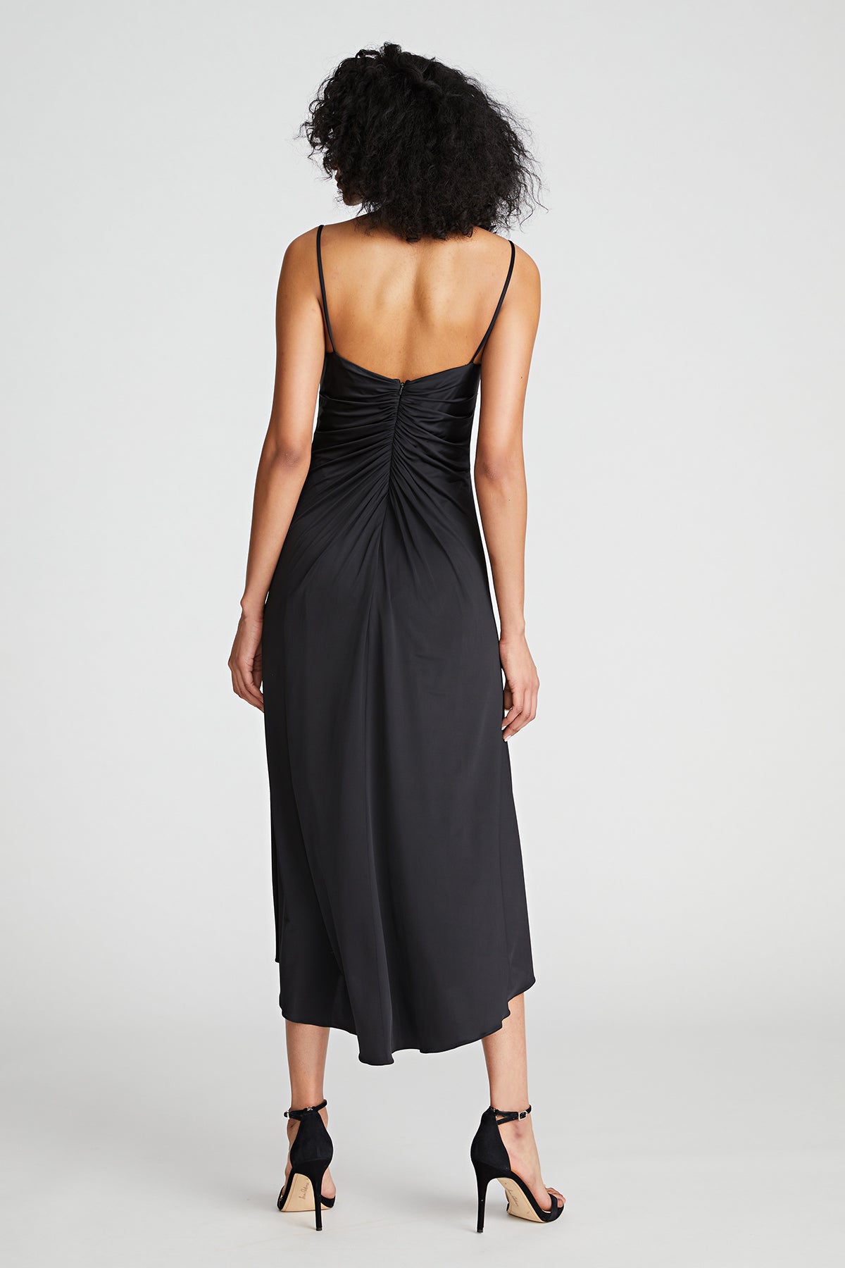 Halston | Nadine Dress In Sheer Jersey | Black