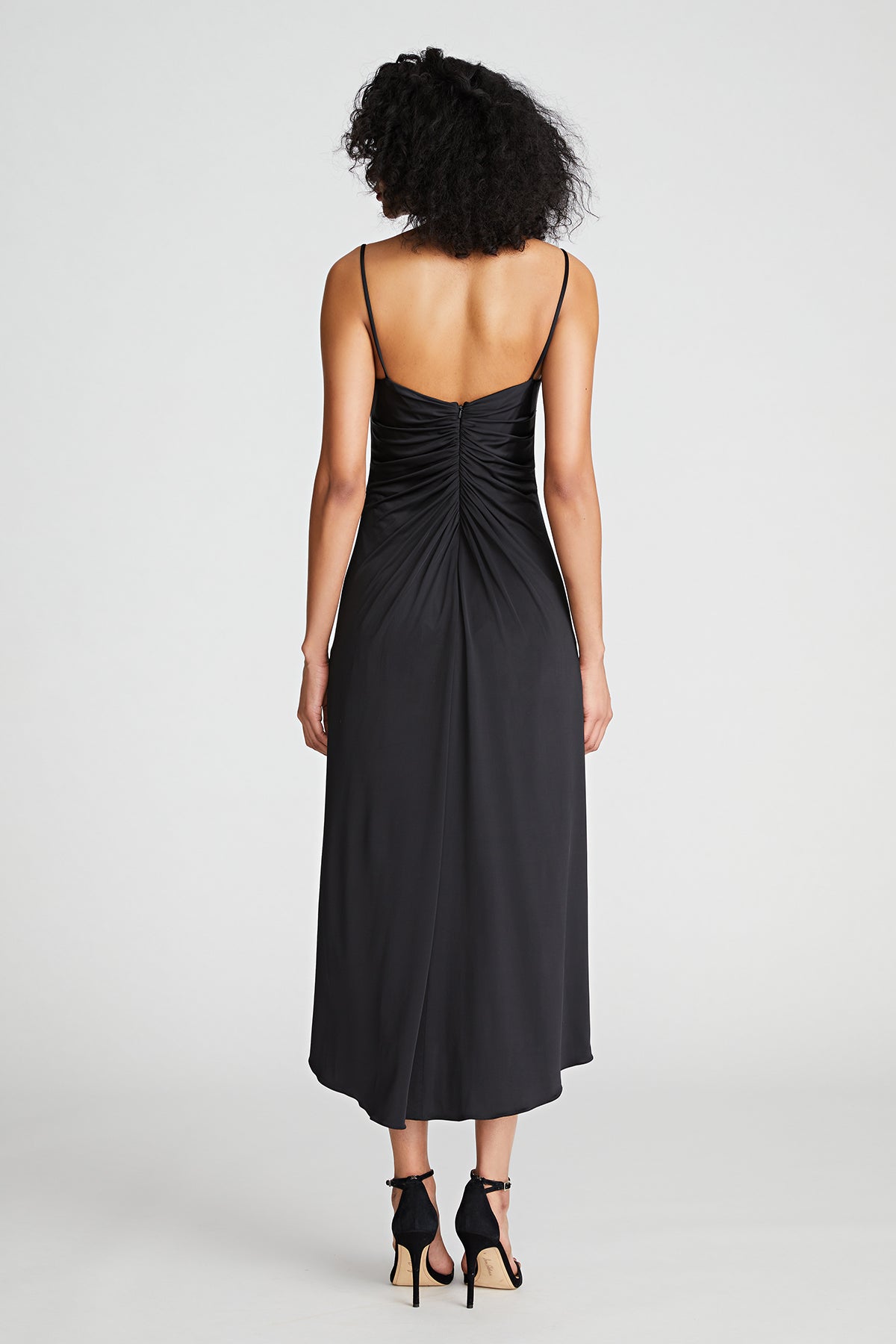 Halston | Nadine Dress In Sheer Jersey | Black