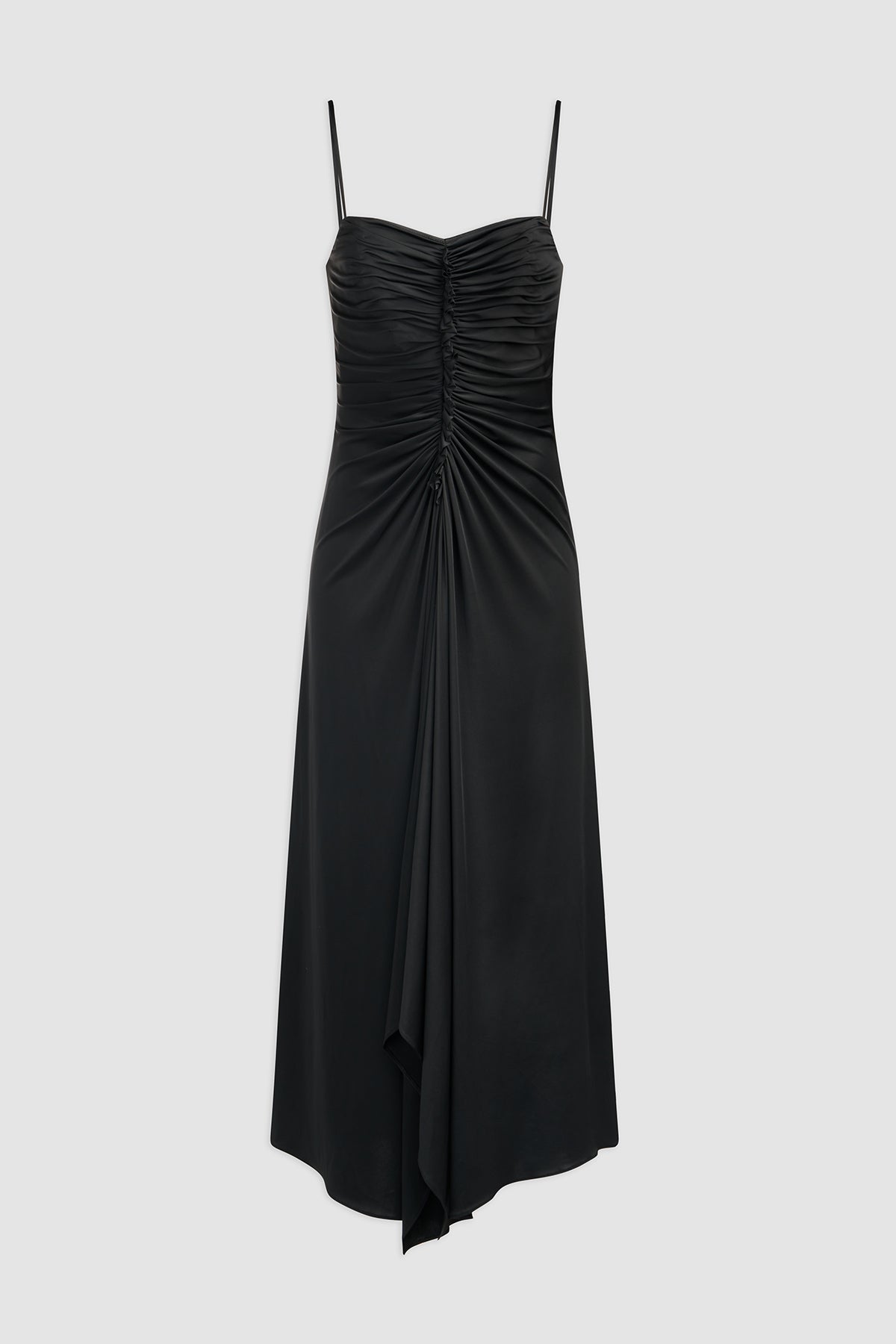 Halston | Nadine Dress In Sheer Jersey | Black