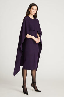 Halston | Amal Sweater Dress In Wool | Aubergine