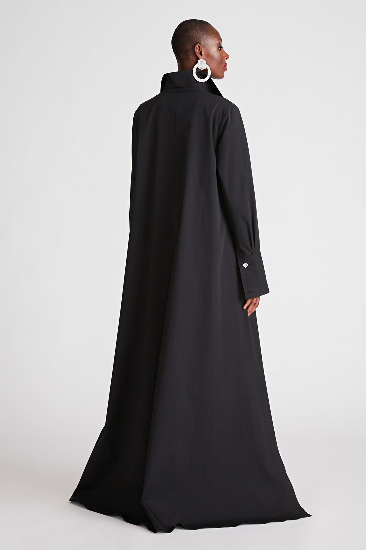 Halston | Imari Gown In Poplin | Black