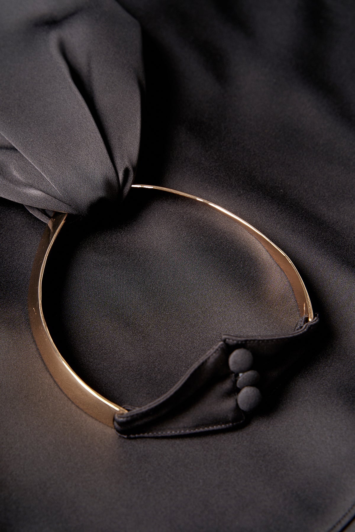 Halston | Beverly Dress In Satin | Black