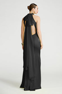 Halston | Speranza Gown In Satin | Black