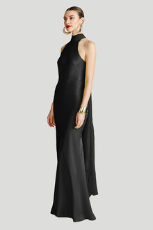 Halston | Speranza Gown In Satin | Black