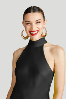 Halston | Speranza Gown In Satin | Black