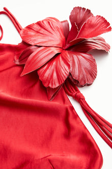 Halston | Joellen Dress In Crushed Satin | Pinotage