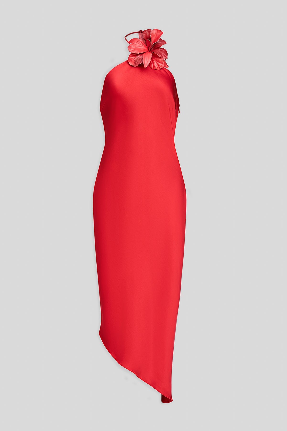 Halston | Joellen Dress In Crushed Satin | Pinotage