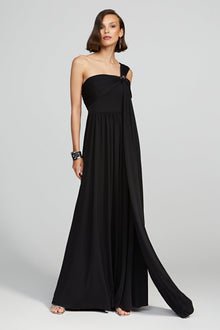 Halston | Adena Dress In Matte Jersey | Black