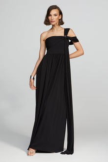 Halston | Adena Dress In Matte Jersey | Black