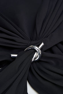 Halston | Adena Dress In Matte Jersey | Black