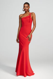 Halston | Sybil Gown In Crepe | Flame