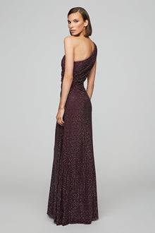 Halston | Rafelle Long Dress | Black Raspberry