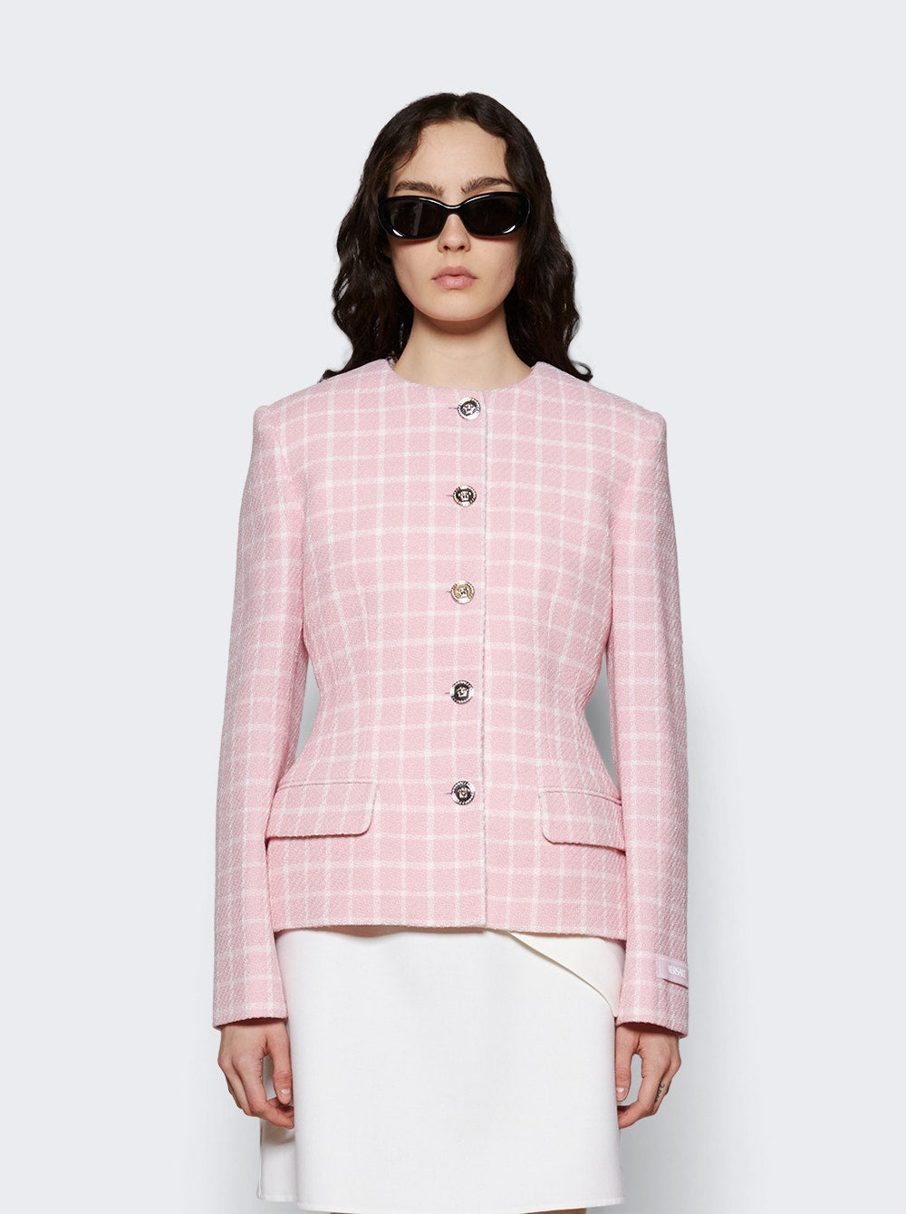 Women | Versace | Contrasto Hourglass Jacket Pastel | Pink