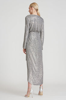 Halston | Falan Sequin Cocktail Dress | Dark Silver