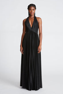 Halston | Tiffany Gown In Shimmer Jersey | Black